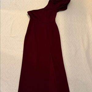 Sachin + Babi One-Shoulder Wine Dress
